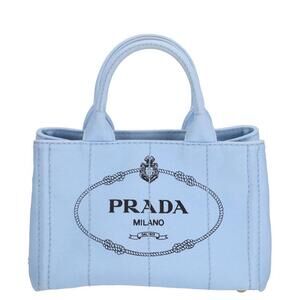 Prada Canapa canvas tote bag light blue